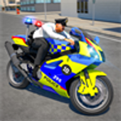Police Race Bike Stunt Logo