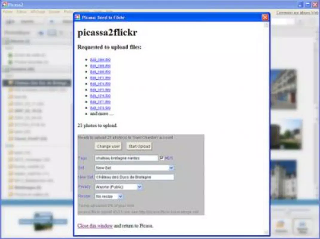 Main image for Picasa to Flickr application