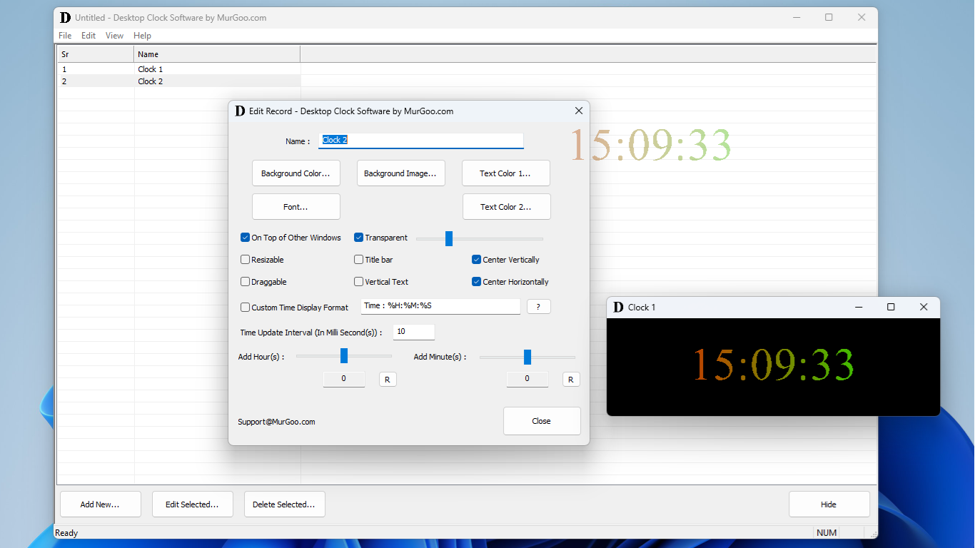 Desktop Clock Software for PC Windows Download