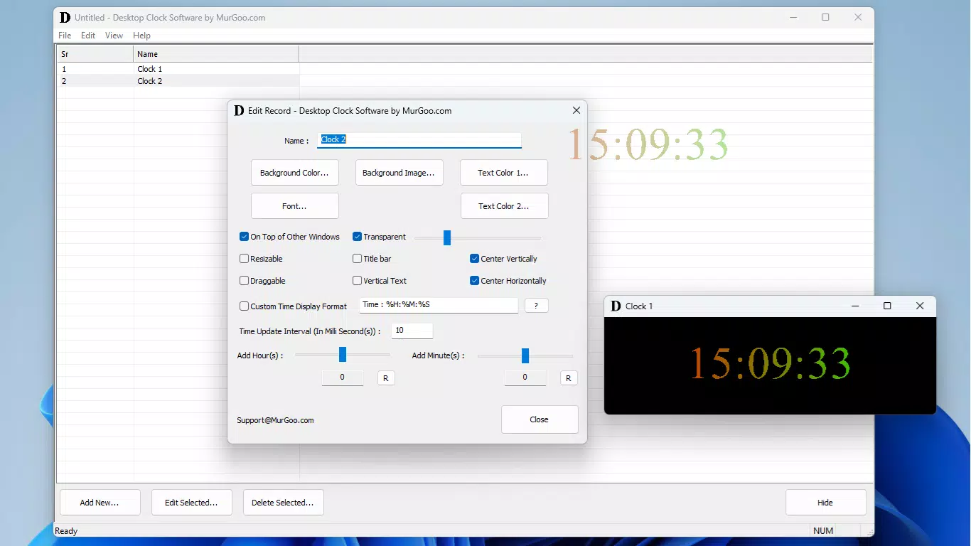 Desktop Clock Software