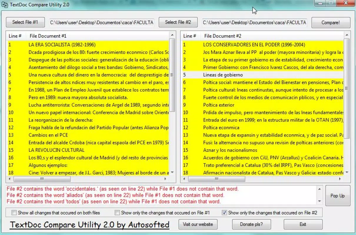 TextDoc Compare Utility