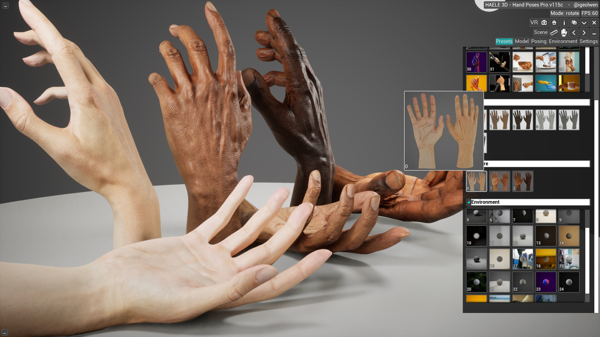 360 Hand Reference HAELE 3D - Hand Poses Pro - Drawing References for PC Windows Download