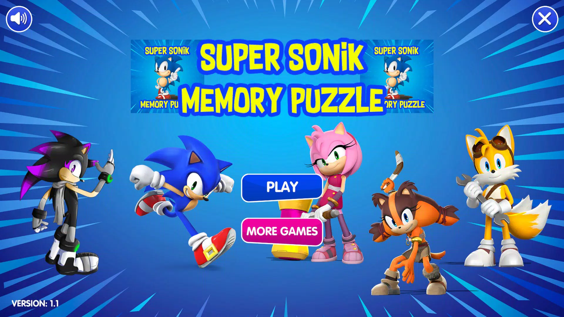Super Sonik Memory Puzzle