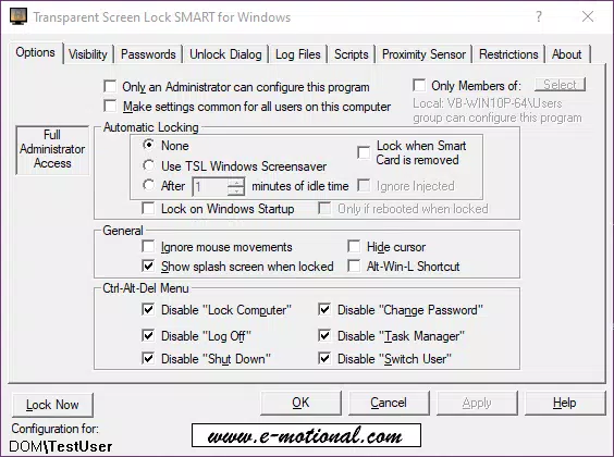 Transparent Screen Lock SMART