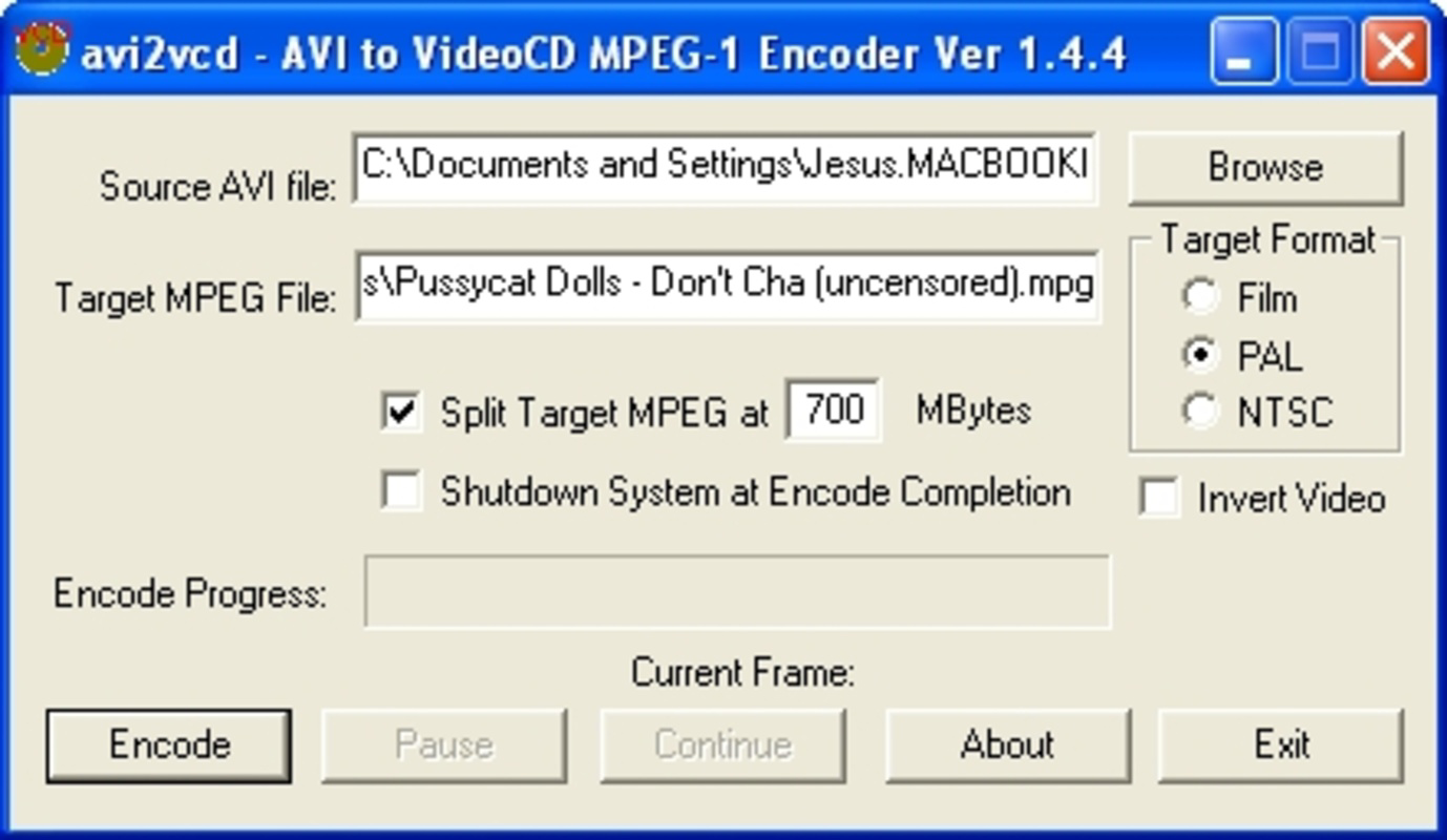 avi2vcd