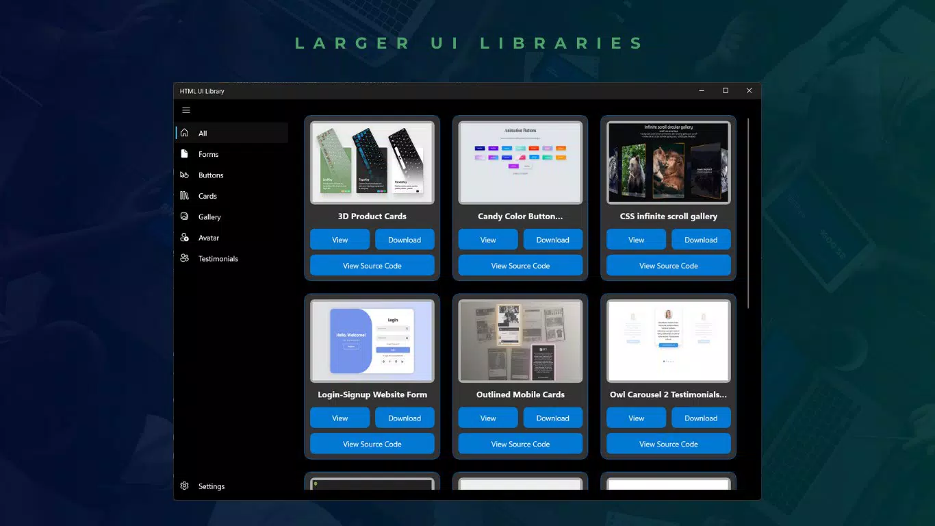 HTML UI Library