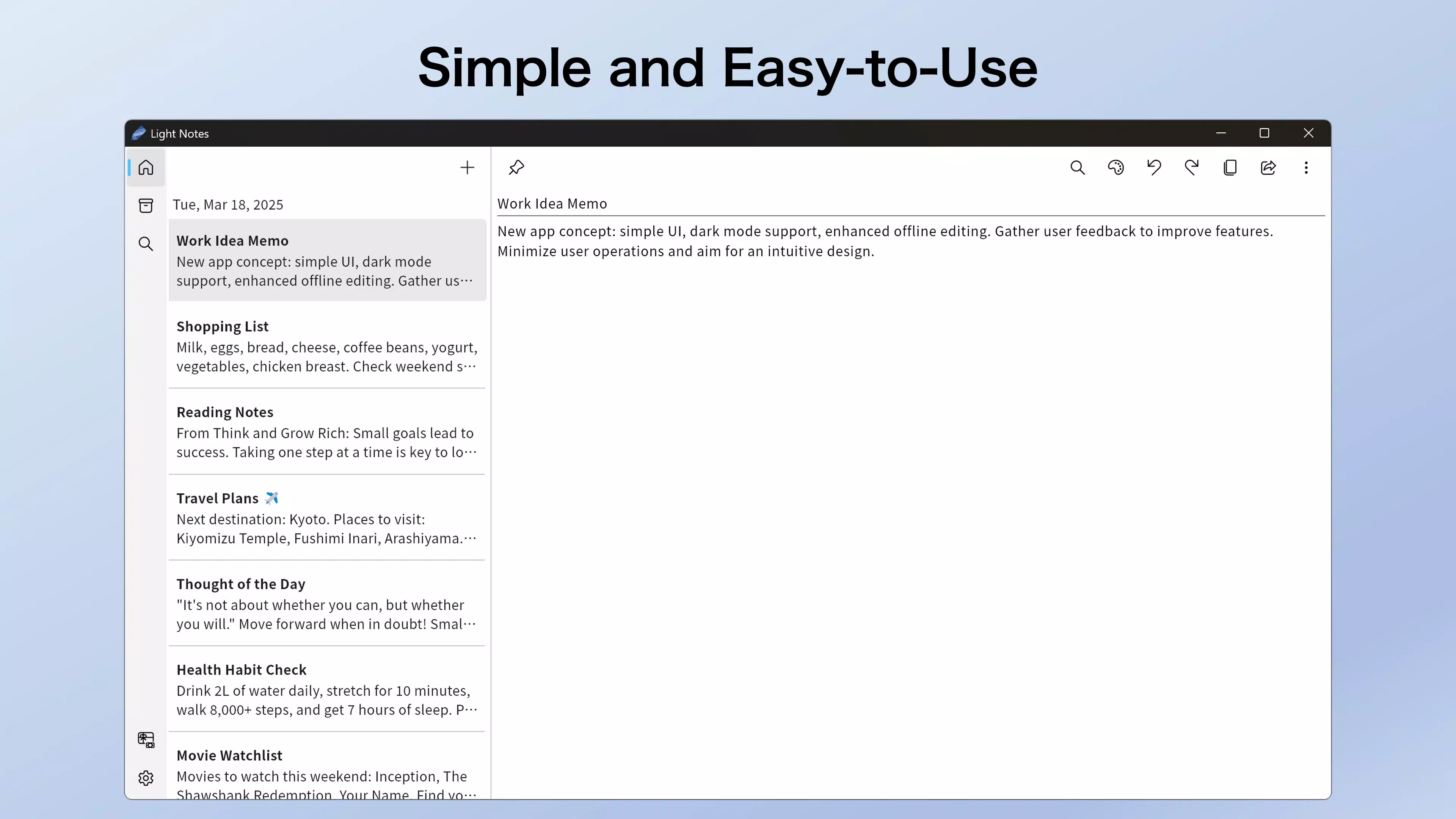 Light Notes - A Handy Notepad App