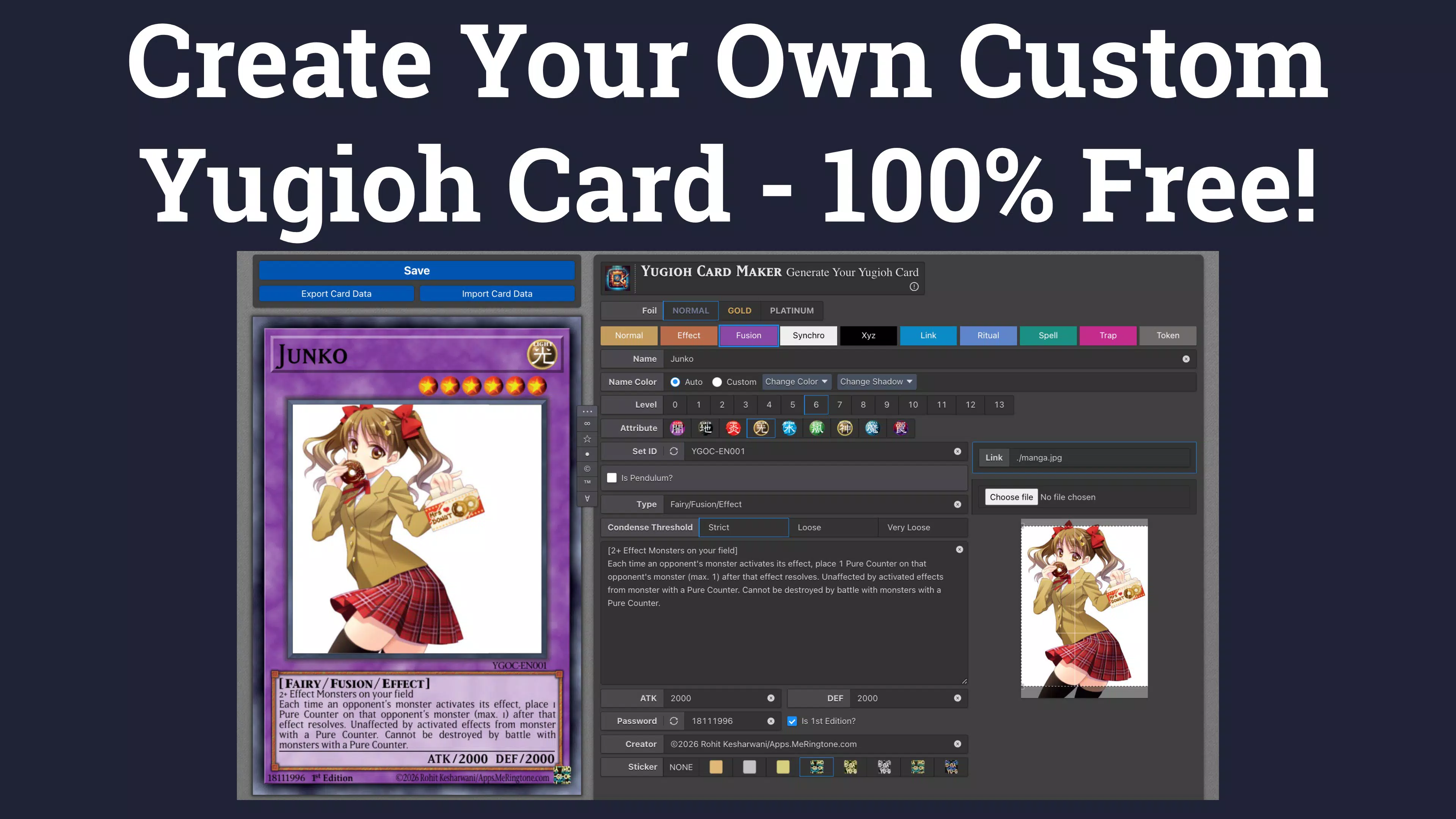 Yugioh Card Maker For Free