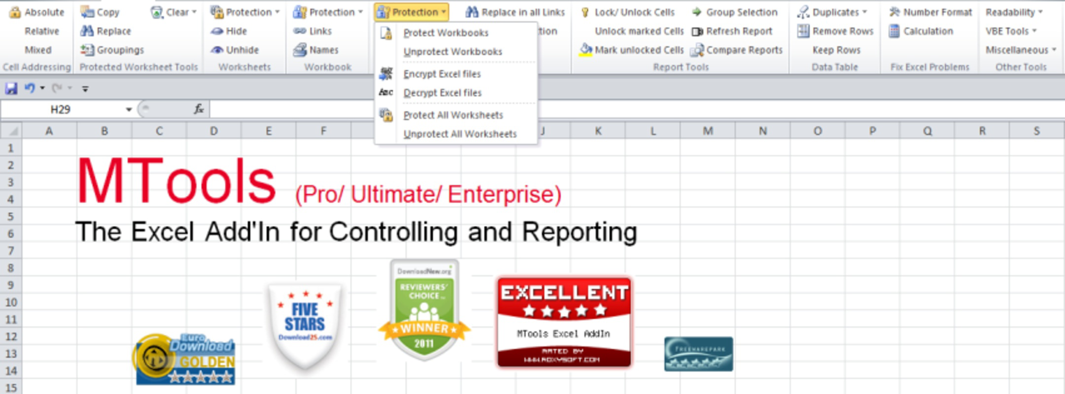 MTools Excel Addin