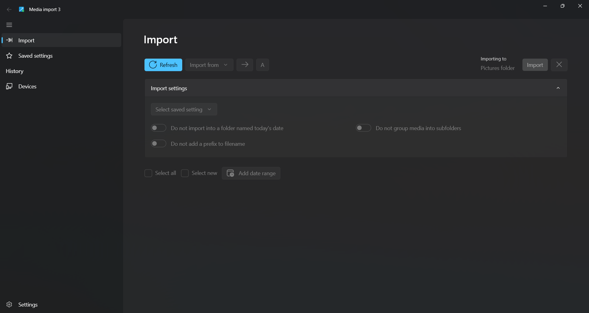 Media import 3