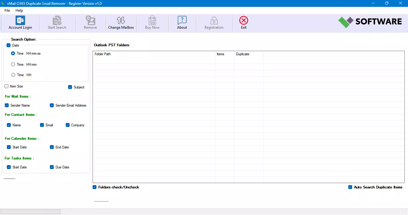 vMail O365 Duplicate Email Remover