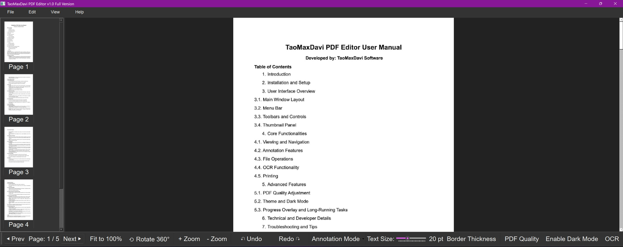 TaoMaxDavi PDF Editor