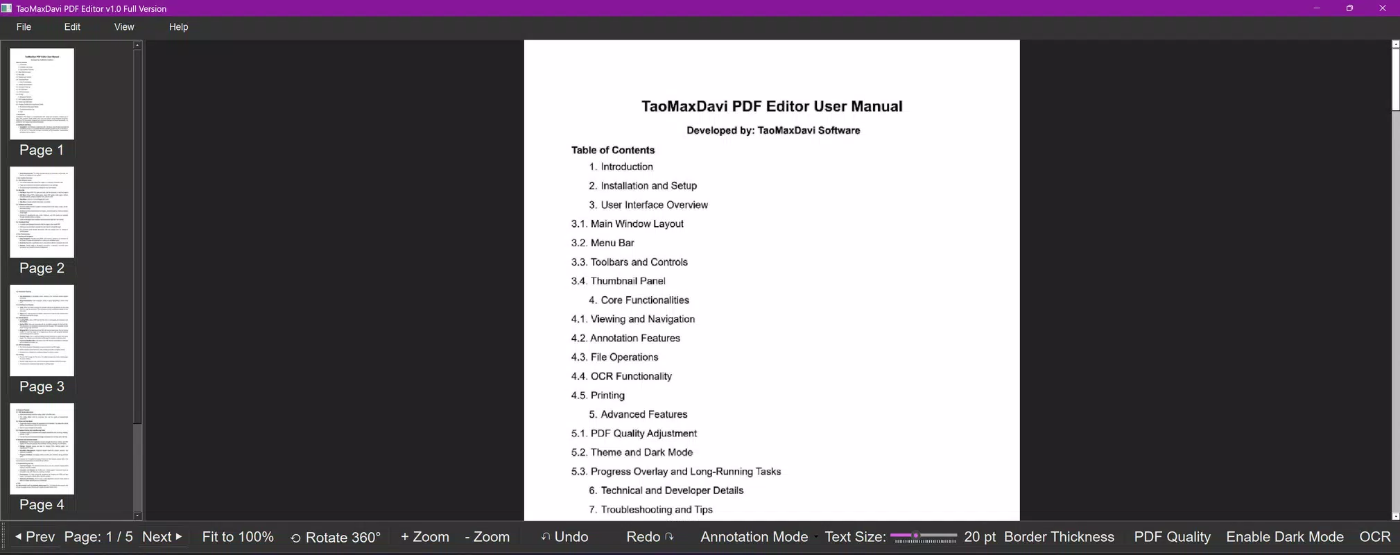 TaoMaxDavi PDF Editor