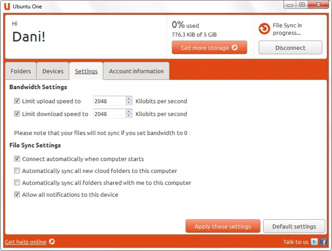 Main image for Ubuntu One application