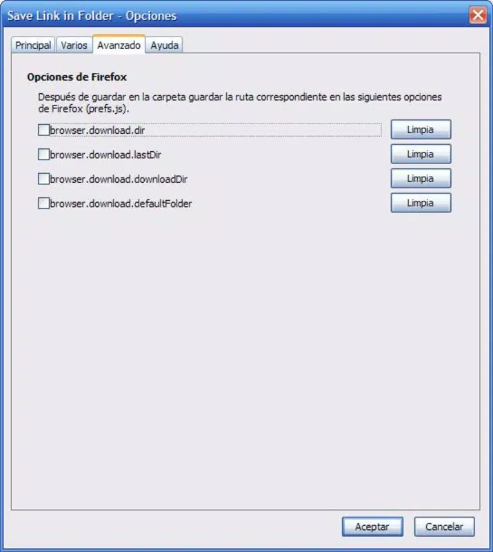 Save Link in Folder