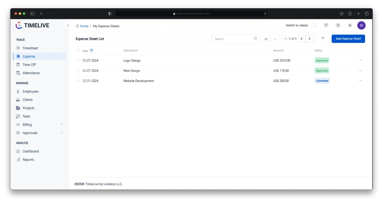 Time Tracking Software | TimeLive by Livetecs
