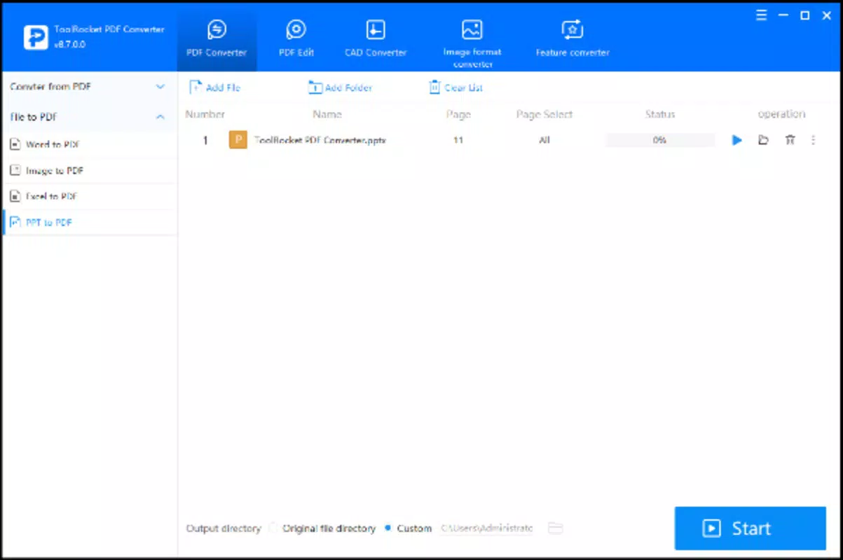 ToolRocket PDF Converter
