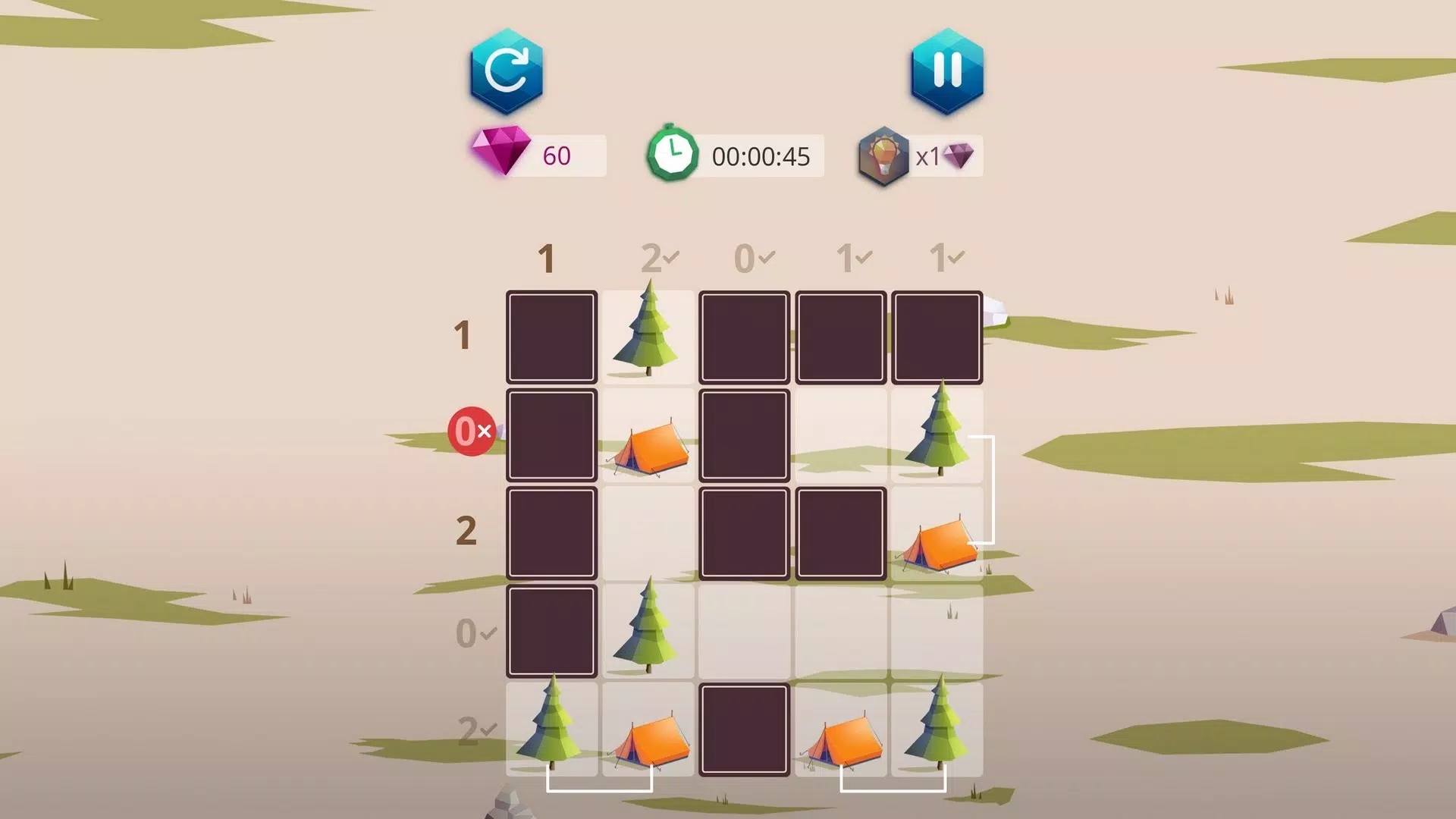 Camping master : tents and trees