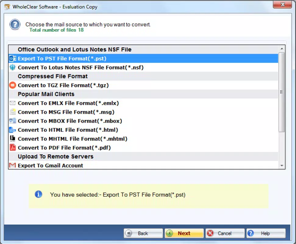 WholeClear EML Converter