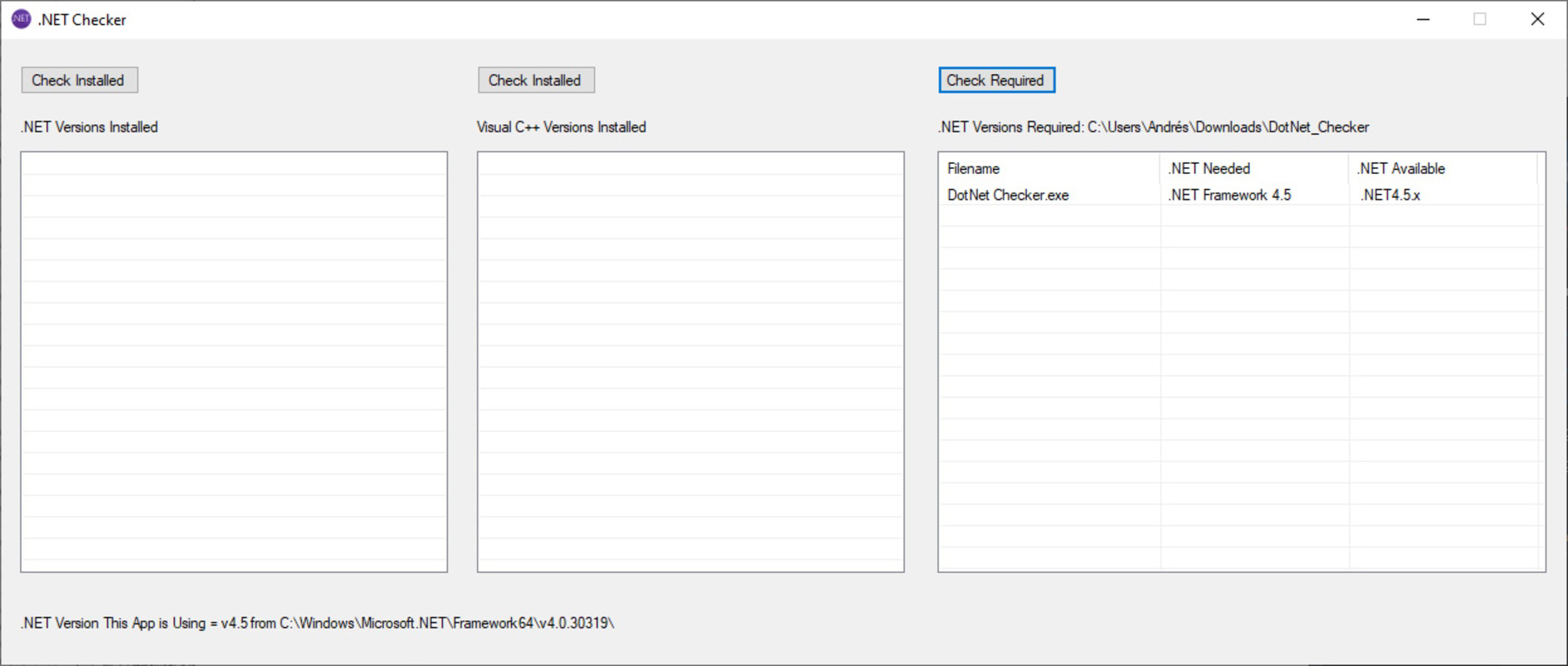NET Checker