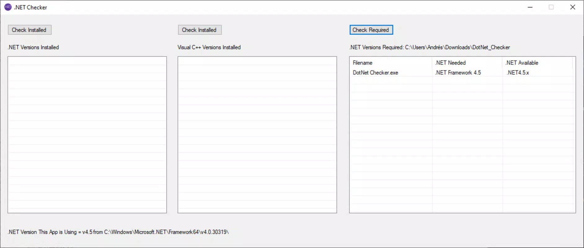 NET Checker