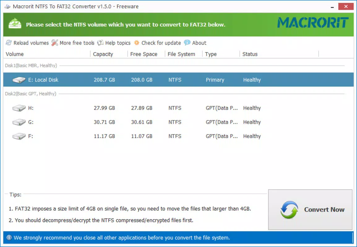 NTFS to FAT32 Converter