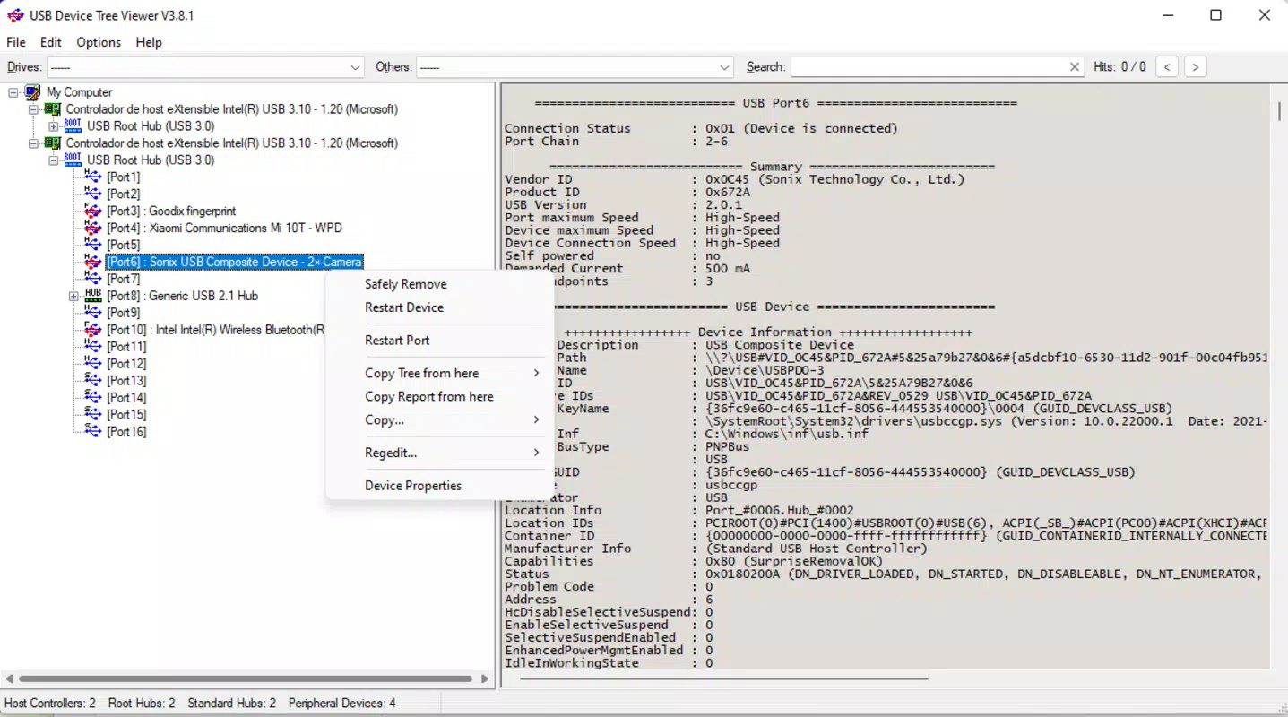 USB Device Tree Viewer