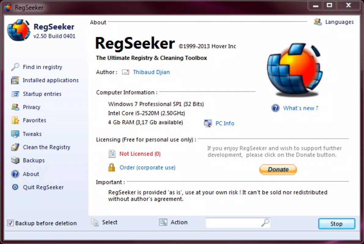 Main image for RegSeeker application