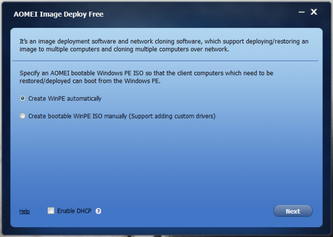 AOMEI Image Deploy for PC Windows 1.0 Download