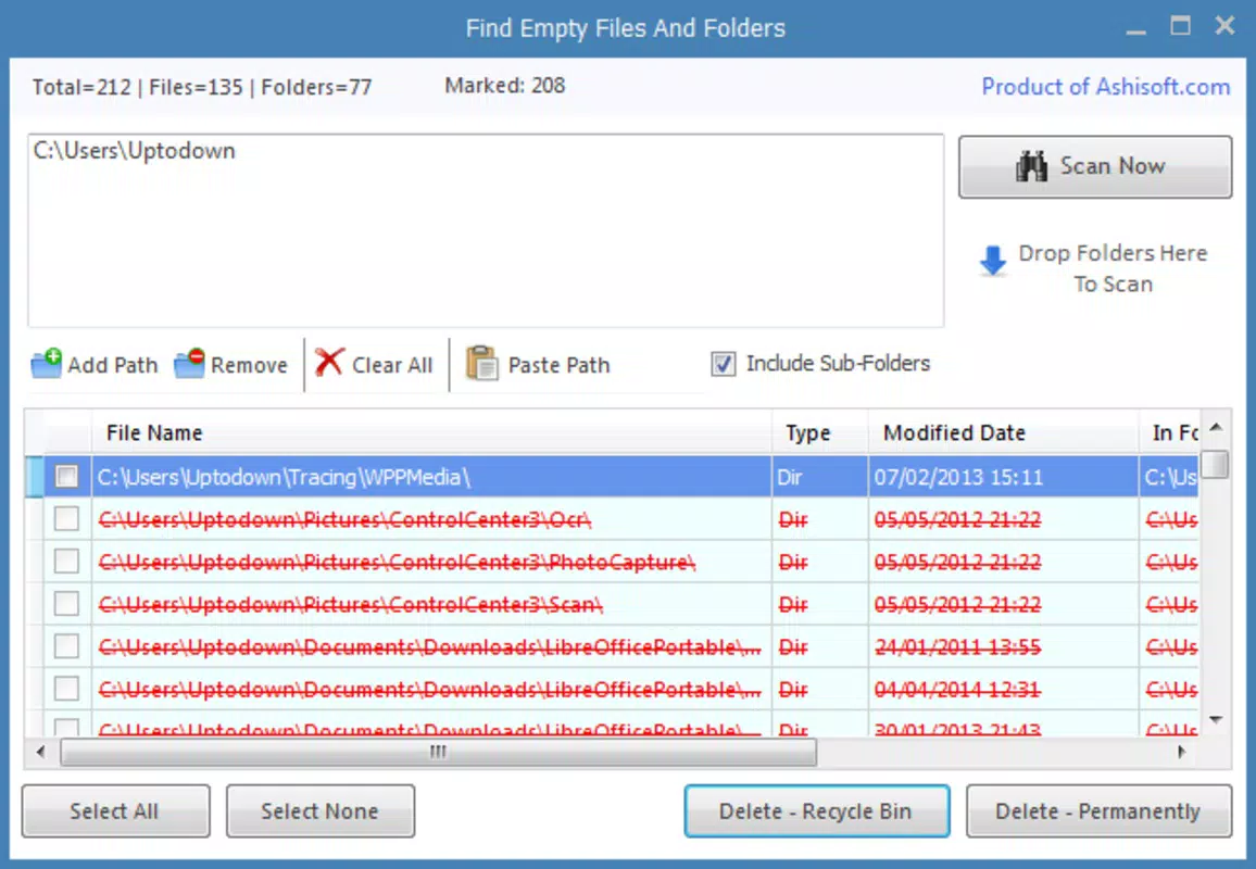 Find Empty Files and Folders