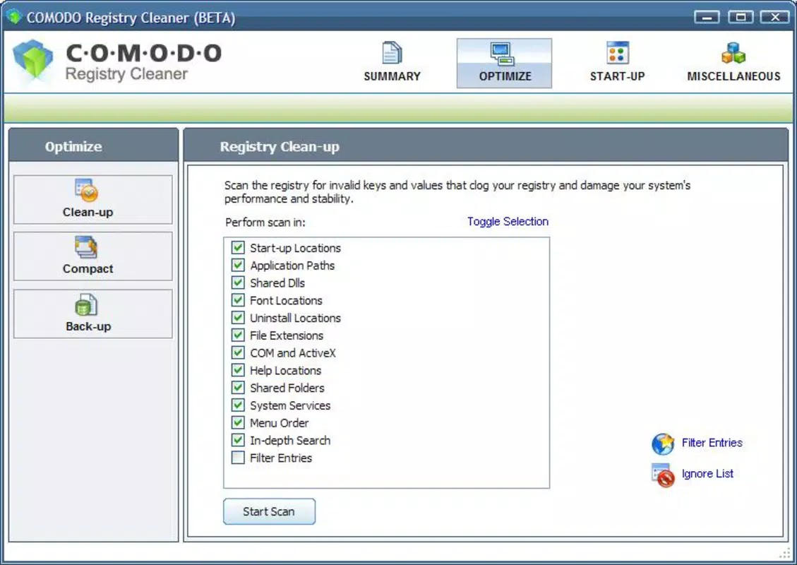 Comodo Registry Cleaner