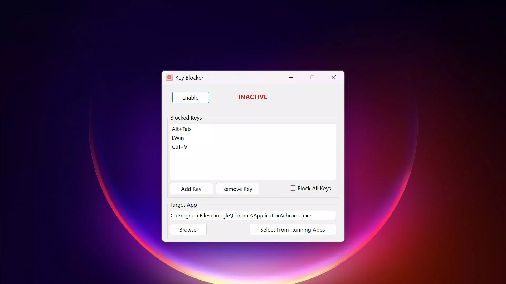 Key Blocker