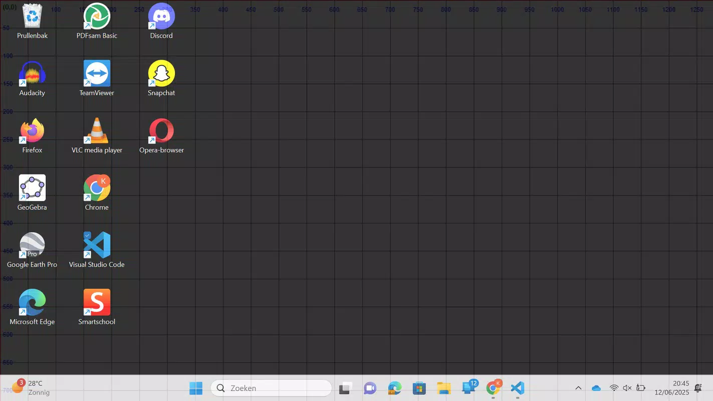 coördinate-raster for programming