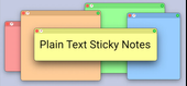 Plain Text Sticky Notes Logo