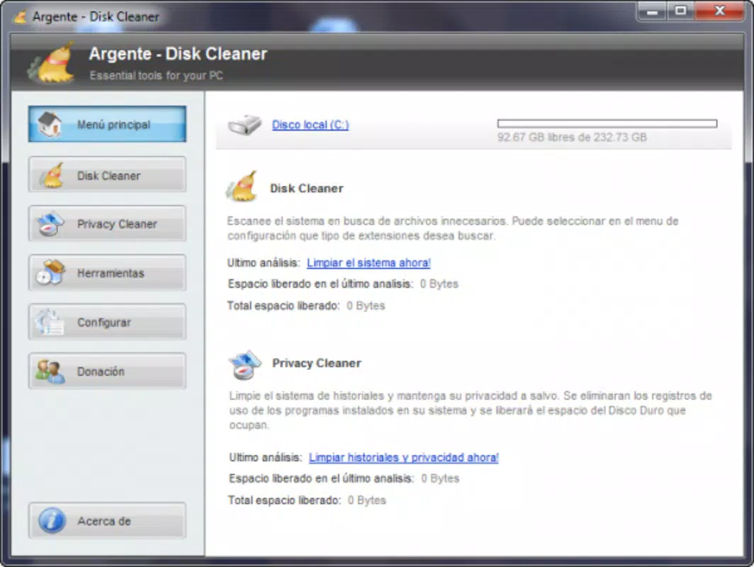 Argente Disk Cleaner