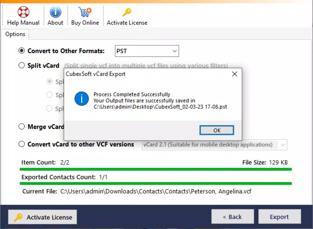 MailDivert vCard Converter