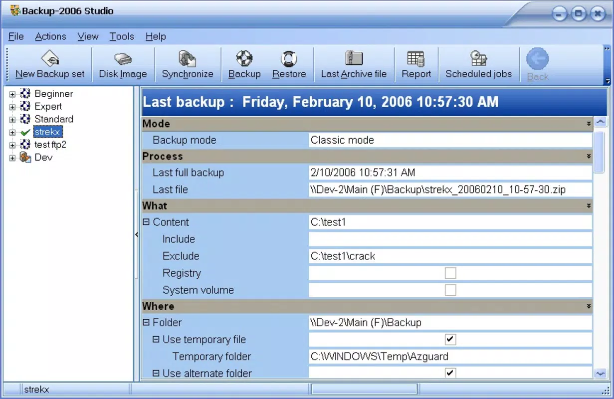 Backup 2006 Studio