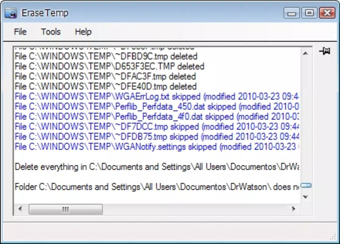 Erase Temp