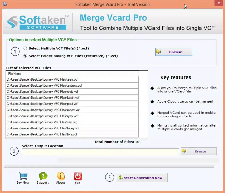 Softaken Merge vCard Pro