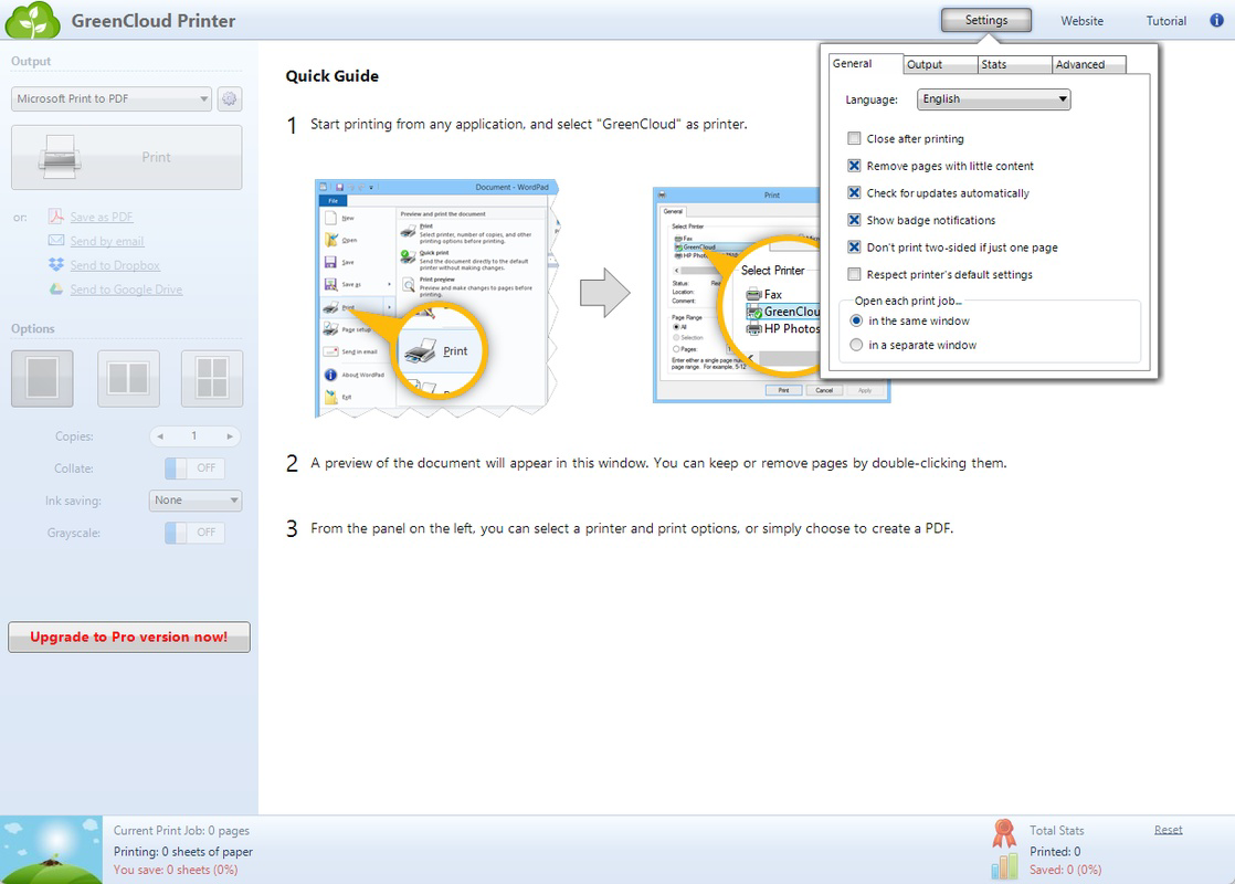 GreenCloud Printer
