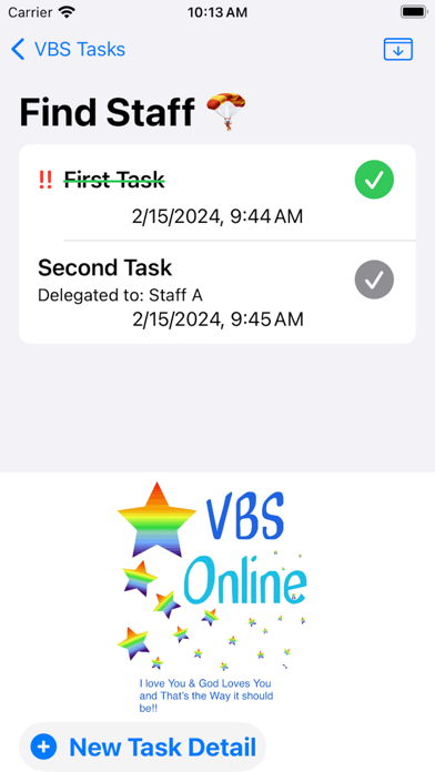 VBS Tasks poster