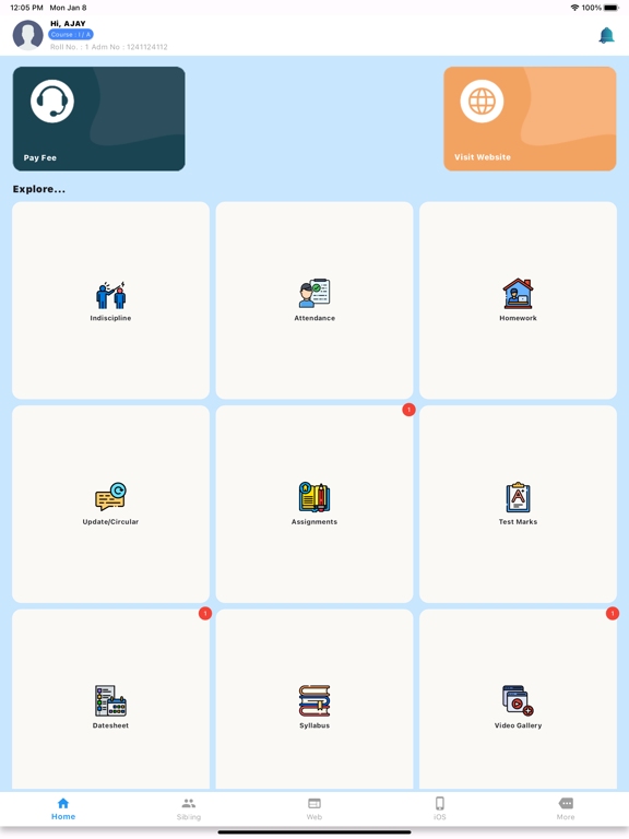 Student's Application poster