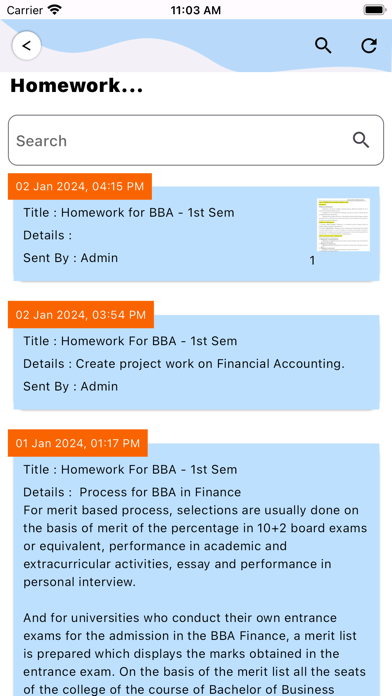Student's Application poster
