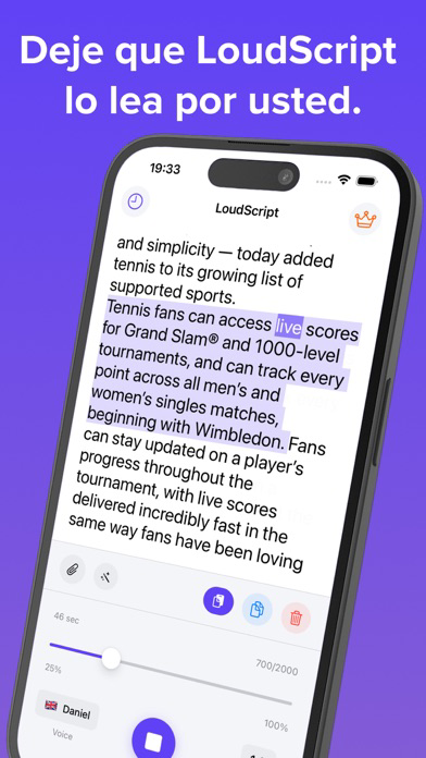 Lector de texto - LoudScript الملصق