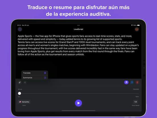 Lector de texto - LoudScript الملصق