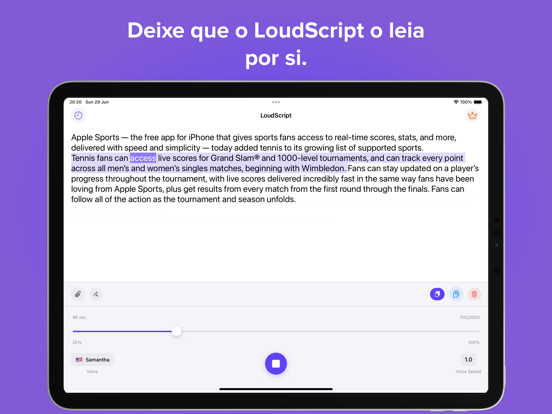 Leitor de texto - LoudScript Cartaz