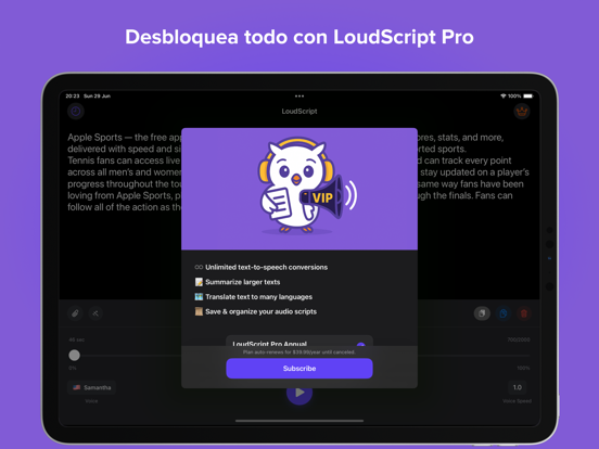 Lector de texto - LoudScript الملصق