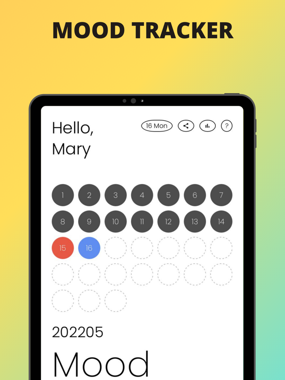 Mood Tracker + App poster