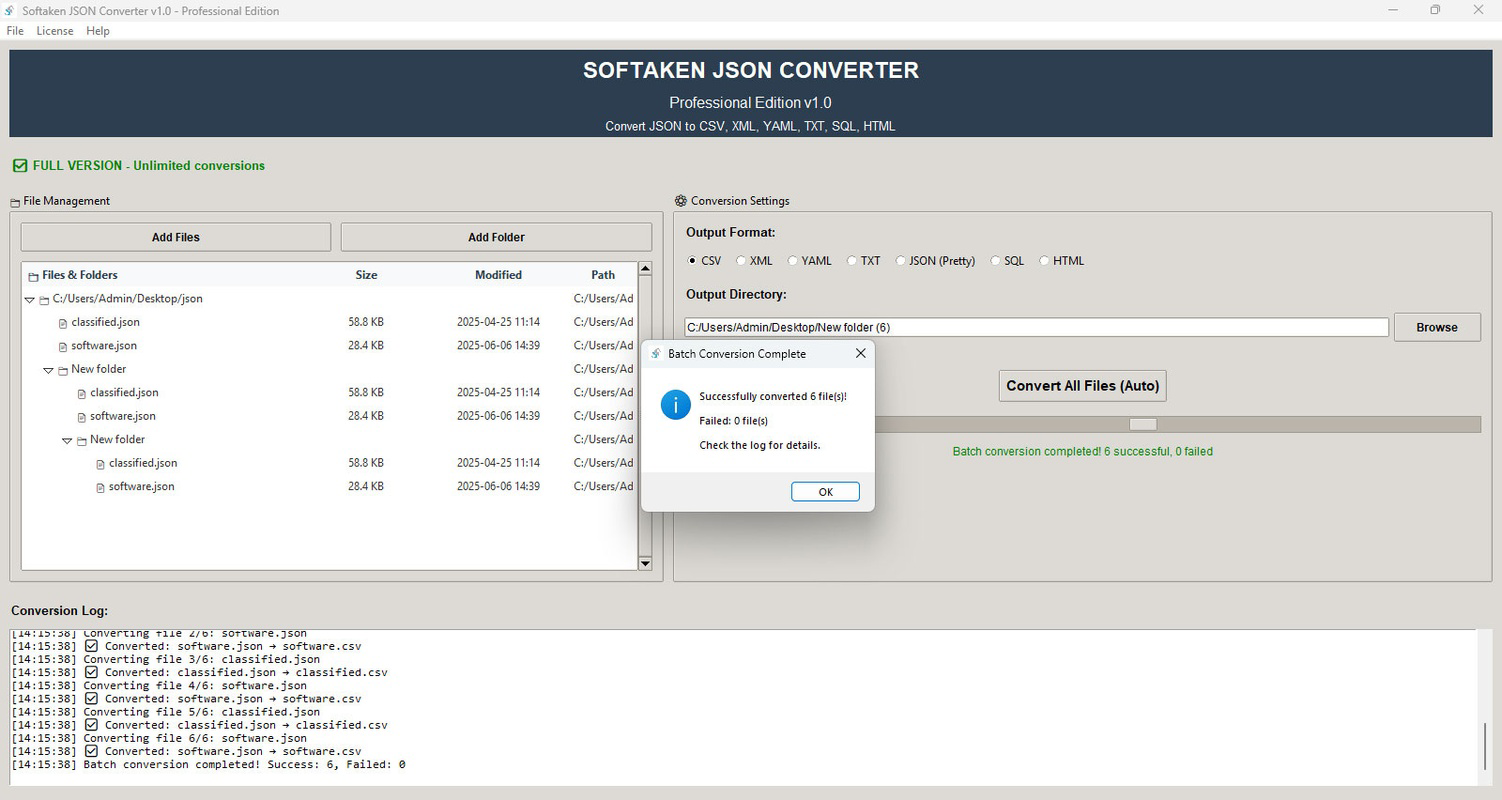 Softaken JSON Converter for PC Windows 1.0 Download