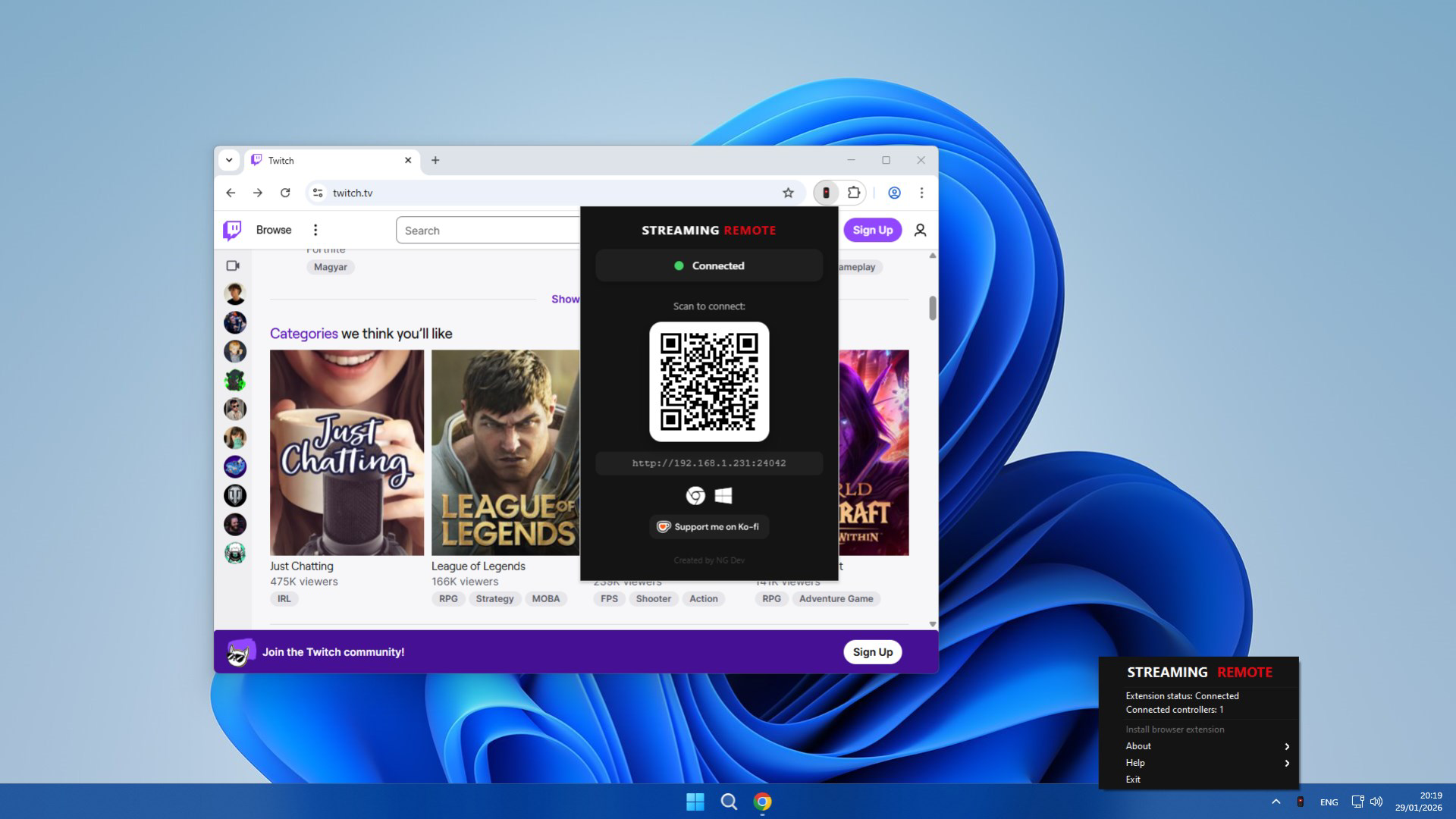 Window 8 Stream Streaming Remote for PC Windows Download